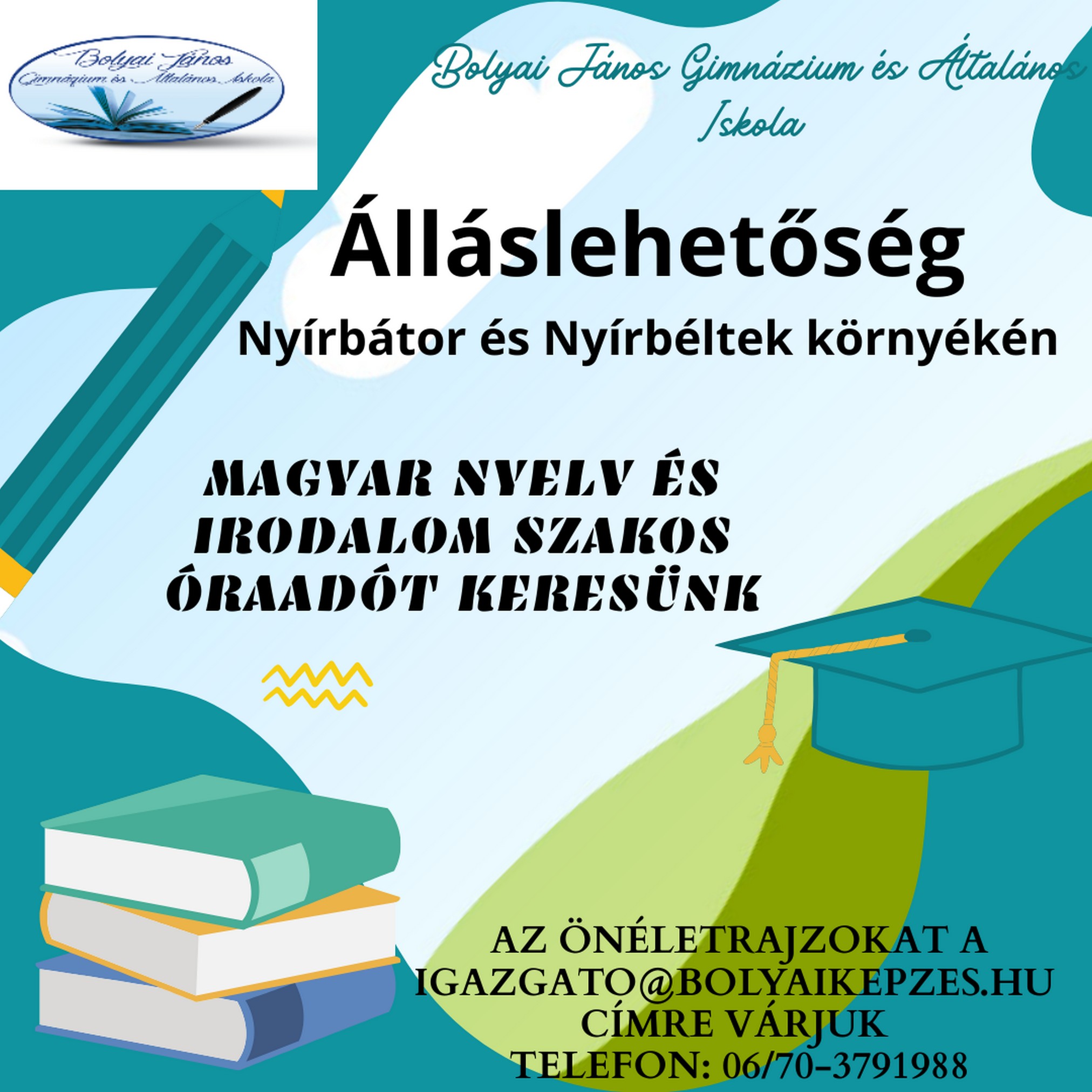 Álláslehetőség - Magyar nyelv és irodalom szakos óraadót keresünk!
