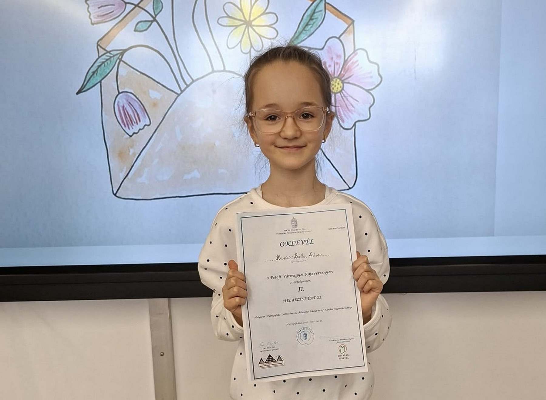 Tanulónk kiemelkedő sikere a Petőfi Vármegyei Rajzversenyen - LMA Nyírbátor